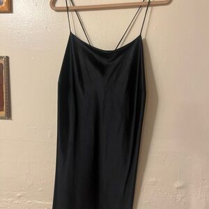 Sleek Black Slip Dress